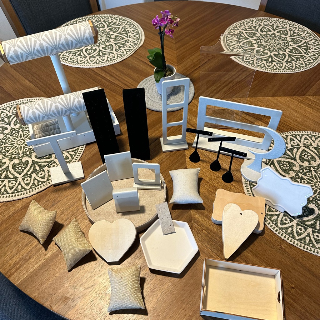 Assorted Jewelry Display Stands And Holders